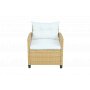 Utesoffgrupp med divan & f�t�lj | Loungeset i konstrotting | Beige