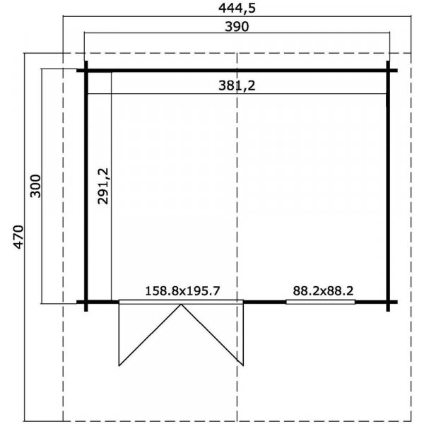 Friggebod-hus Sonja D - 11,5 m² Friggebod-hus Sonja D - 11,5 m²