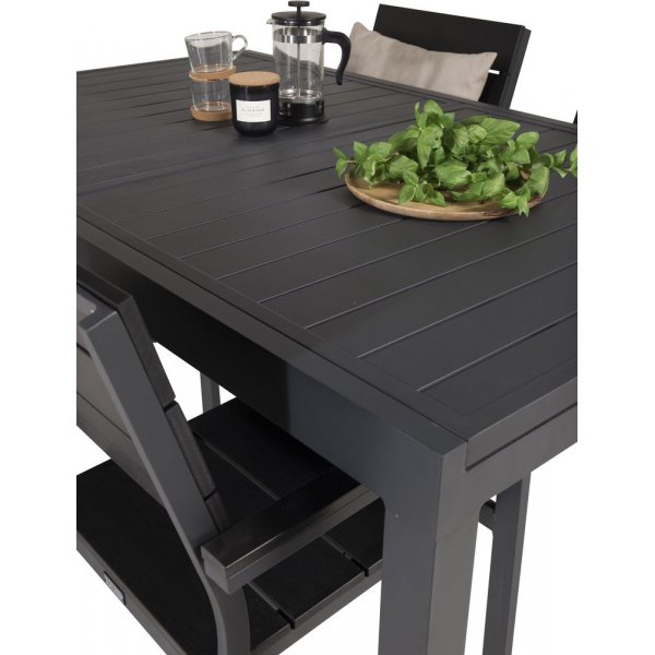 Holma Spisegruppe (160x100) - Sort - 4 Stole Holma Spisegruppe (160x100) - Sort - 4 Stole