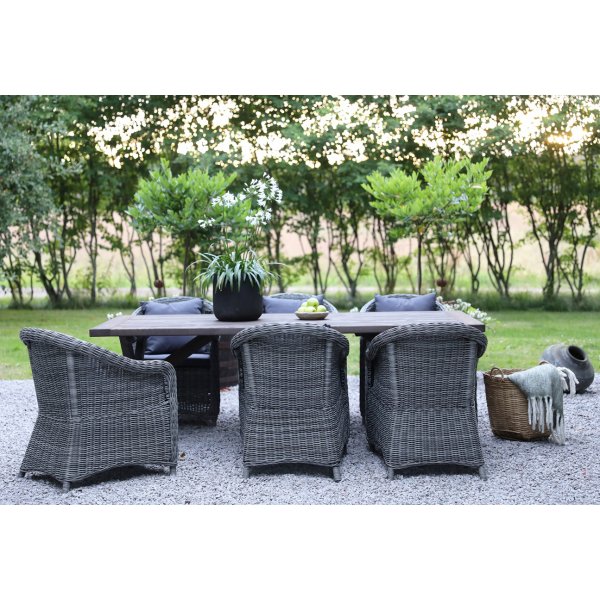 Oxford - Ulkokalusteet ryhmä 220 cm Ruskea/harmaa Oxford - Ulkokalusteet ryhmä 220 cm Ruskea/harmaa