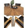 Salstad Spisegruppe (140) - Natur/Slv - 6 Stole