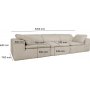 Manchestersoffa 320 cm Beige