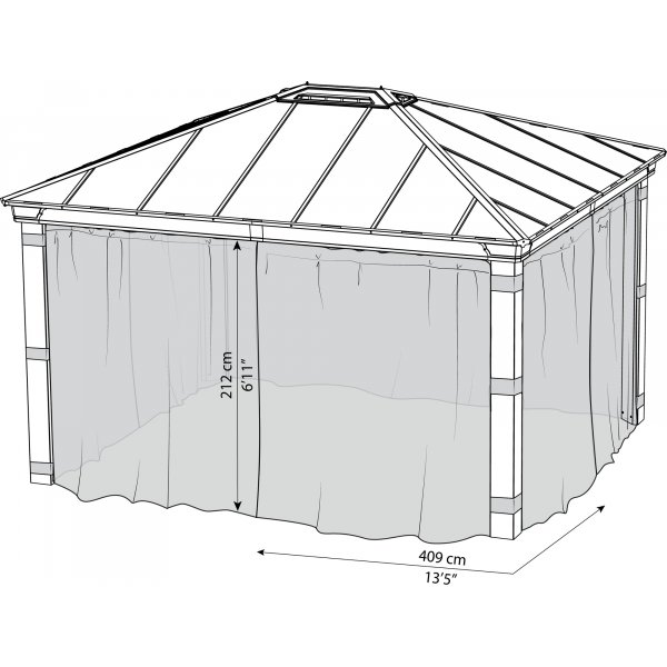 Canopia myggenet til Dallas Pavilion 3,6 x 4 Canopia myggenet til Dallas Pavilion 3,6 x 4