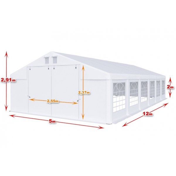 Partytält i PVC - 5 x 12 m Partytält i PVC - 5 x 12 m
