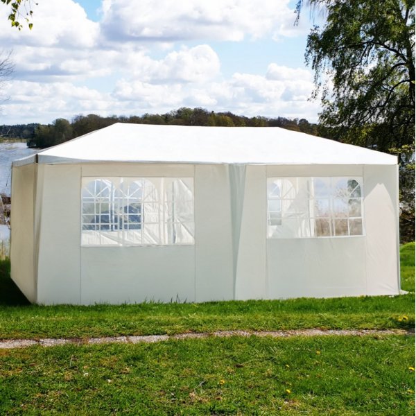Juhlateltta 3×6 m seinillä | Valkoinen Juhlateltta 3×6 m seinillä | Valkoinen
