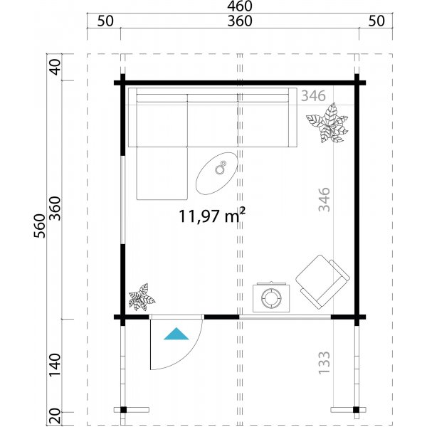 Friggebod Jamisson - 14,4 m² Friggebod Jamisson - 14,4 m²