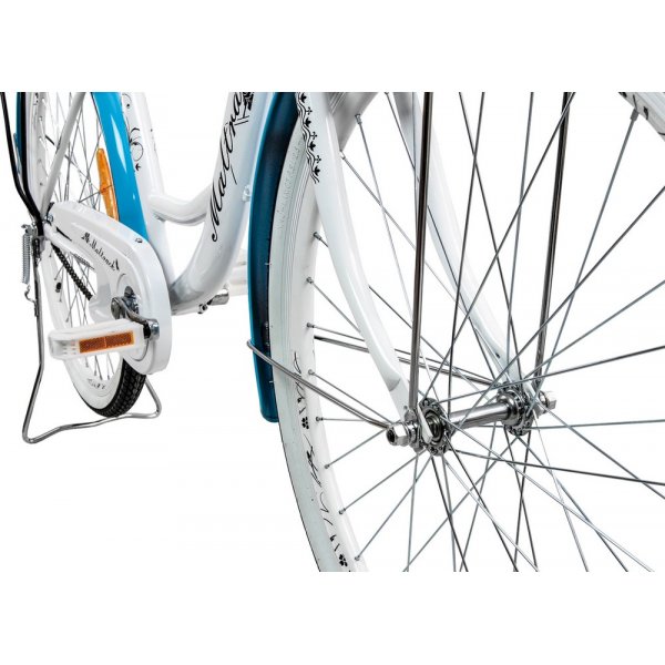 Damcykel Classic 26\\\" - Vit & blå Damcykel Classic 26\\\" - Vit & blå