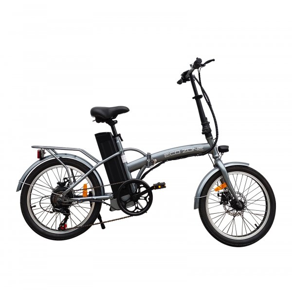 Elcykel Fatbike Eco Zone Grå + Reflexsele Elcykel Fatbike Eco Zone Grå + Reflexsele