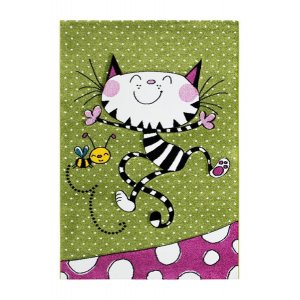 Barnmatta Holly - Kitty gr�n - 120x170 cm