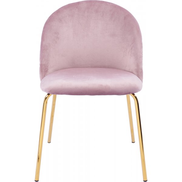 Stol rosa med guldiga ben - Plaza