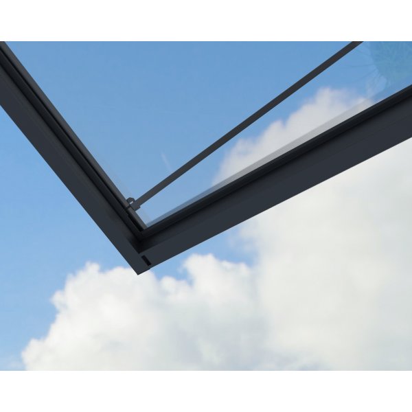 Canopia Sophia Clear XL Entrance baldakin 1,4 x 2 - Mrkegr/klart glas