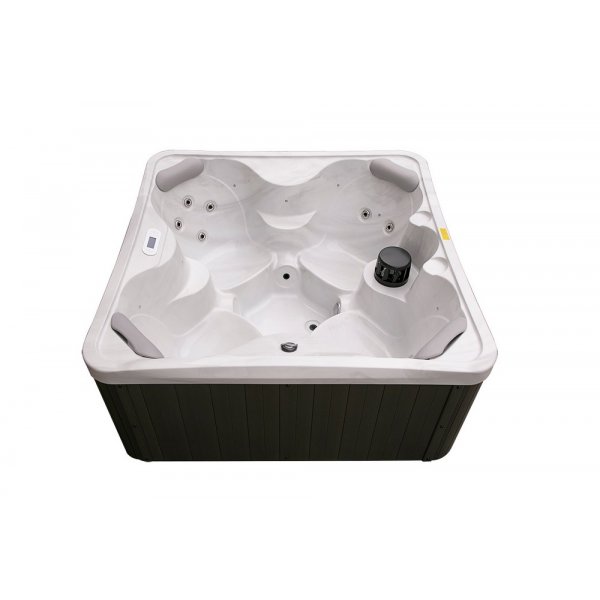 Spabad utomhus 4 personer - 180x180 cm, LED, ozonator, 16 jets
