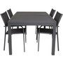 Holma Spisegruppe (160x100) - Sort - 4 Stole