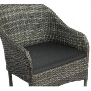 belle sittdyna antracitgrå 40x47 cm för trädgårdsstolar utomhus