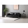 1 Soffa 3-sits svart PU - Cansas