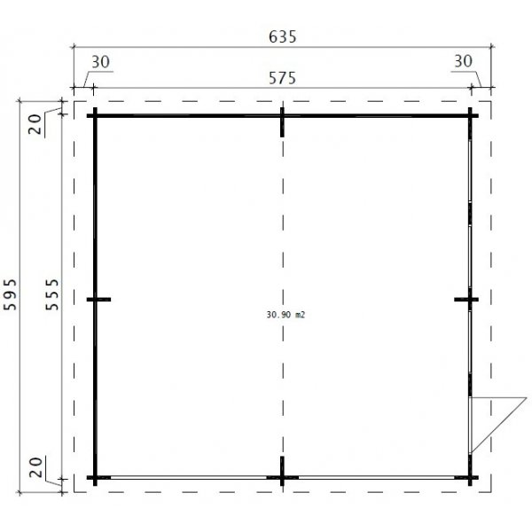 Dubbelgarage Vilda - 31 m² Dubbelgarage Vilda - 31 m²