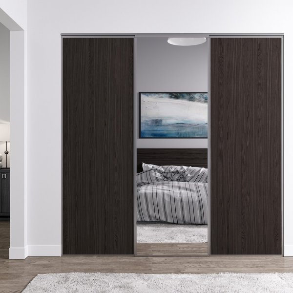 Venedig skydedr til garderobe - 3 dre - Panel/spejl (flere farvevalg)