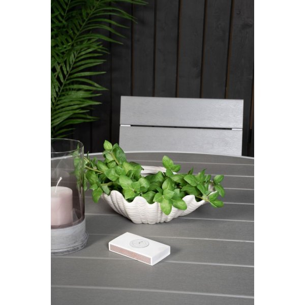 Ebbarp Matgrupp (ø140) - Vit/Grå - 4 Stolar Ebbarp Matgrupp (ø140) - Vit/Grå - 4 Stolar