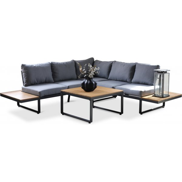 Loungegrupp utomhus aluminium & polywood - 2-delad hörnsoffa Loungegrupp utomhus aluminium & polywood - 2-delad hörnsoffa