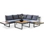 Loungegrupp utomhus aluminium & polywood - 2-delad hörnsoffa Loungegrupp utomhus aluminium & polywood - 2-delad hörnsoffa