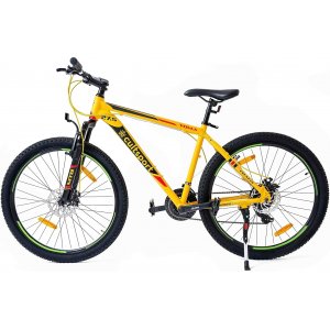 Mountainbike Yoma 27,5" - Gul + Cykellås Mountainbike Yoma 27,5" - Gul + Cykellås