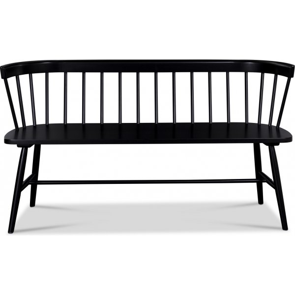 Svart Pinnsoffa Sandhamn - Retro K�k & Hall i Massivt Heveatr� - 142 cm