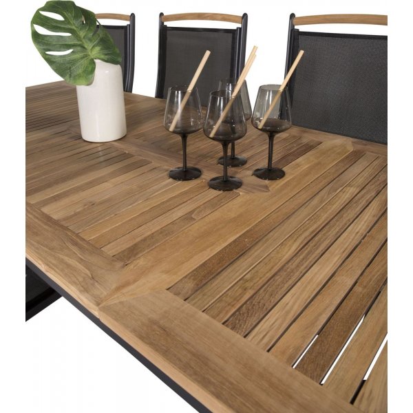 Dotorp Spisegruppe (160x90) - Sort/Natur - 8 Stole Dotorp Spisegruppe (160x90) - Sort/Natur - 8 Stole