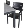 Ekens Spisegruppe (152x90) - Sort/Gr - 4 Stole