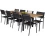 Dotorp Spisegruppe (160x90) - Sort/Natur - 8 Stole