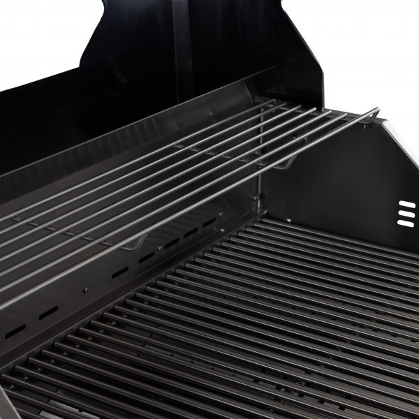 Rostfri gasolgrill med varmluftsfunktion & sidobrännare Rostfri gasolgrill med varmluftsfunktion & sidobrännare