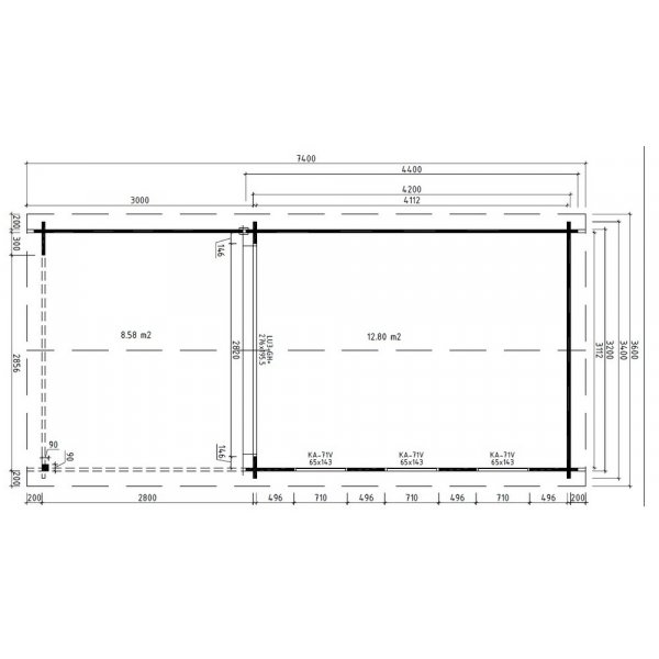 Attefallshus Kajsa C - 23 m² Attefallshus Kajsa C - 23 m²