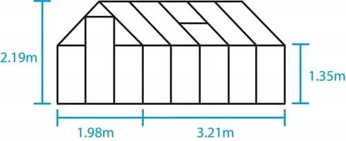 Växthus Qube - 6,2 m² Växthus Qube - 6,2 m²