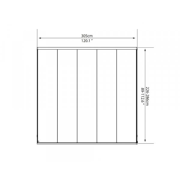 Terrasseoverdækning Feria - 3x3,05 m Terrasseoverdækning Feria - 3x3,05 m