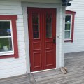 Kundbild Ytterdörr Leia - med glas: Jättefin dörr. Punktlig levereras....