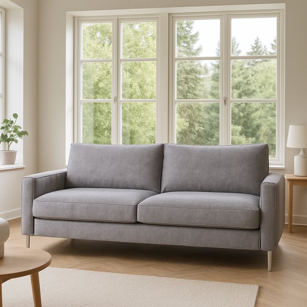 Nordic soffa 3-sits 219 cm - Gr�beige l�derimitation