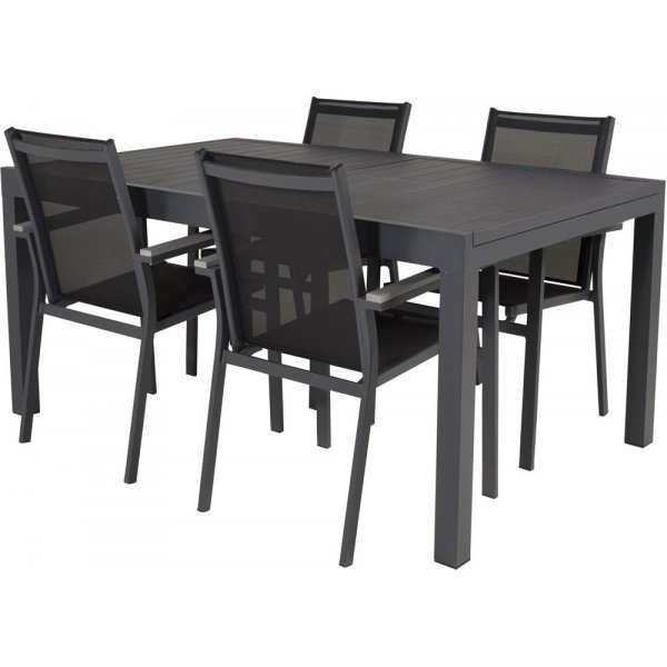 Holma Matgrupp (160x100) - Svart - 4 Stolar Holma Matgrupp (160x100) - Svart - 4 Stolar