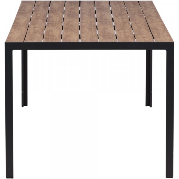 Chania Esstisch 205 x 90 cm - Schwarz/Natur + Reinigungsspray für Gartenmöbel Chania Esstisch 205 x 90 cm - Schwarz/Natur + Reinigungsspray für Gartenmöbel
