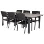 Prssebo Spisegruppe (224x100) - Sort/Gr - 6 Stole