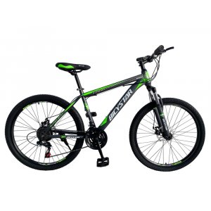 Läs mer om Mountainbike - 27,5 Grå/grön + Cykellås - Mountainbikes, Cyklar