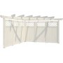 Modular Garden Hjrne-pergola 4,2 m med planke - Hvidlakeret