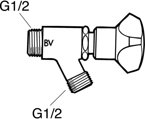 Gustavsberg Tappventil med backventil, Mattkrom Gustavsberg Tappventil med backventil, Mattkrom