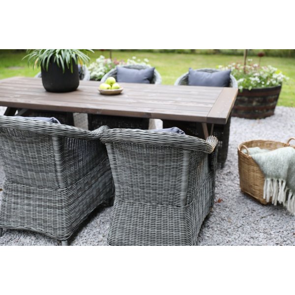 Oxford - Ulkokalusteet ryhmä 220 cm Ruskea/harmaa Oxford - Ulkokalusteet ryhmä 220 cm Ruskea/harmaa