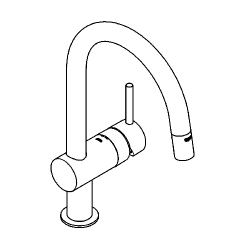 Grohe Disklådsblandare ettgrepp, DN 15 Minta 32321 Grohe Disklådsblandare ettgrepp, DN 15 Minta 32321