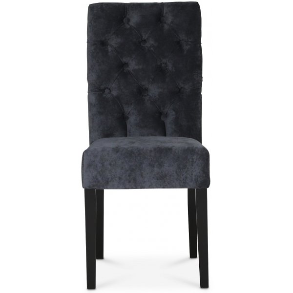 Lexington Milton stol - M�rkgr� (Sammet) / Svarta ben