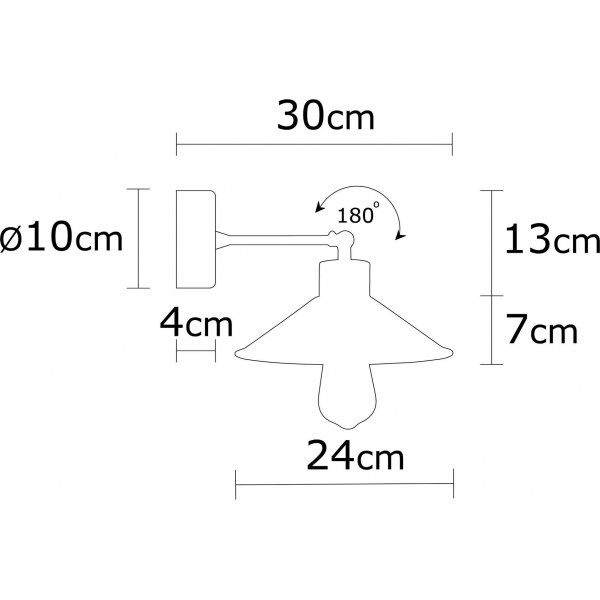 Magnat v�gglampa N-620 - Svart/ek