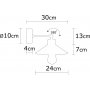 Magnat v�gglampa N-620 - Svart/ek