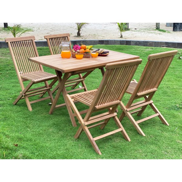 Saltö - Sammenklappeligt spisebord i teak 120x80 cm Saltö - Sammenklappeligt spisebord i teak 120x80 cm