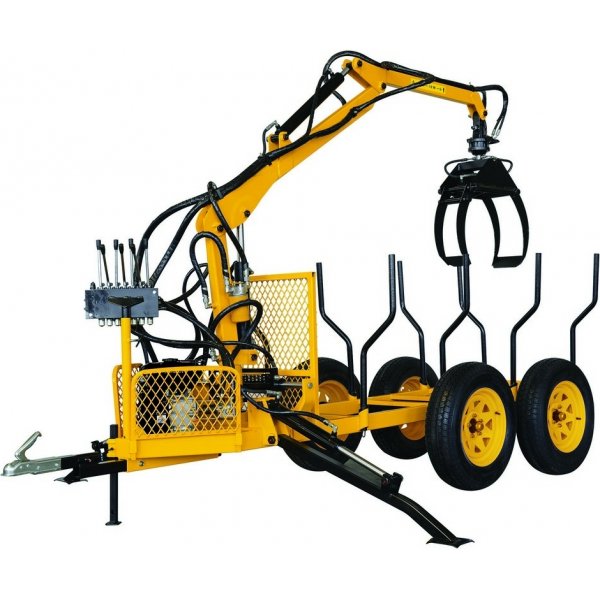 Holzanhnger mit Hubkran - max. Tragfhigkeit 300 kg