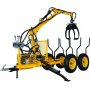Holzanhnger mit Hubkran - max. Tragfhigkeit 300 kg
