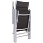 Utematgrupp Ibiza bord 150cm + 6 stolar - Silver/svart